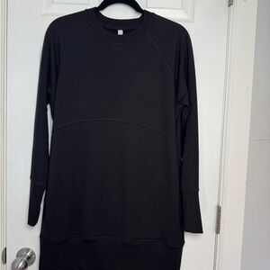 Athleta Black Sweatshirt Long Sleeve Dress MP Never Worn